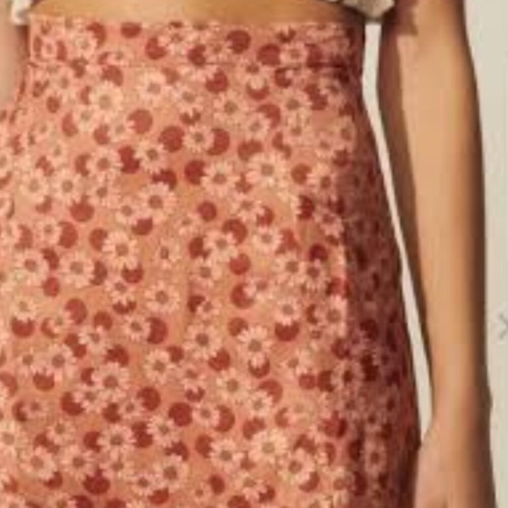 NWT Sandro Pascaline Floral & Polka Dot Midi Skirt in Antique Rose L $ 340 - Picture 8 of 13